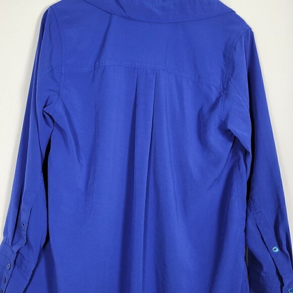 Soft Surroundings Women's Loretta Tunic Top in Electric Blue Long Sleeve Size M - Picture 8 of 13